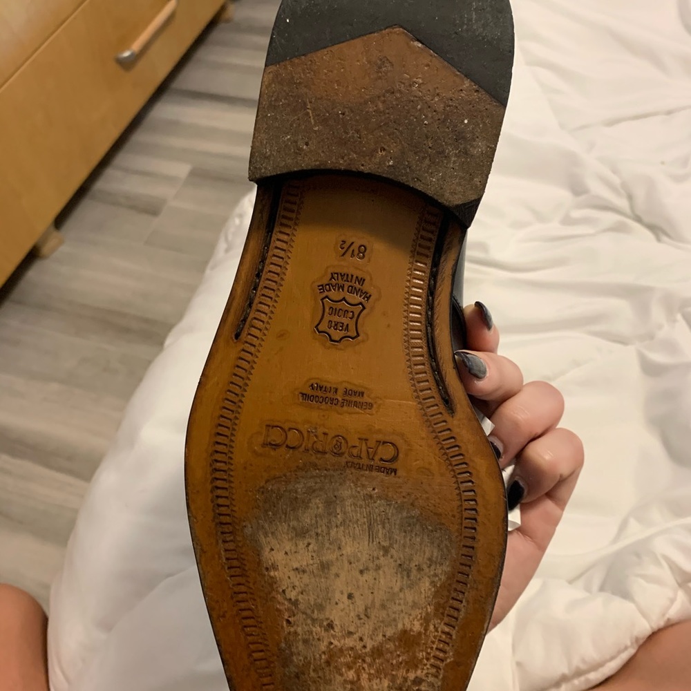 Men’s italian leather crocodile  loafers - Picture 4 of 5